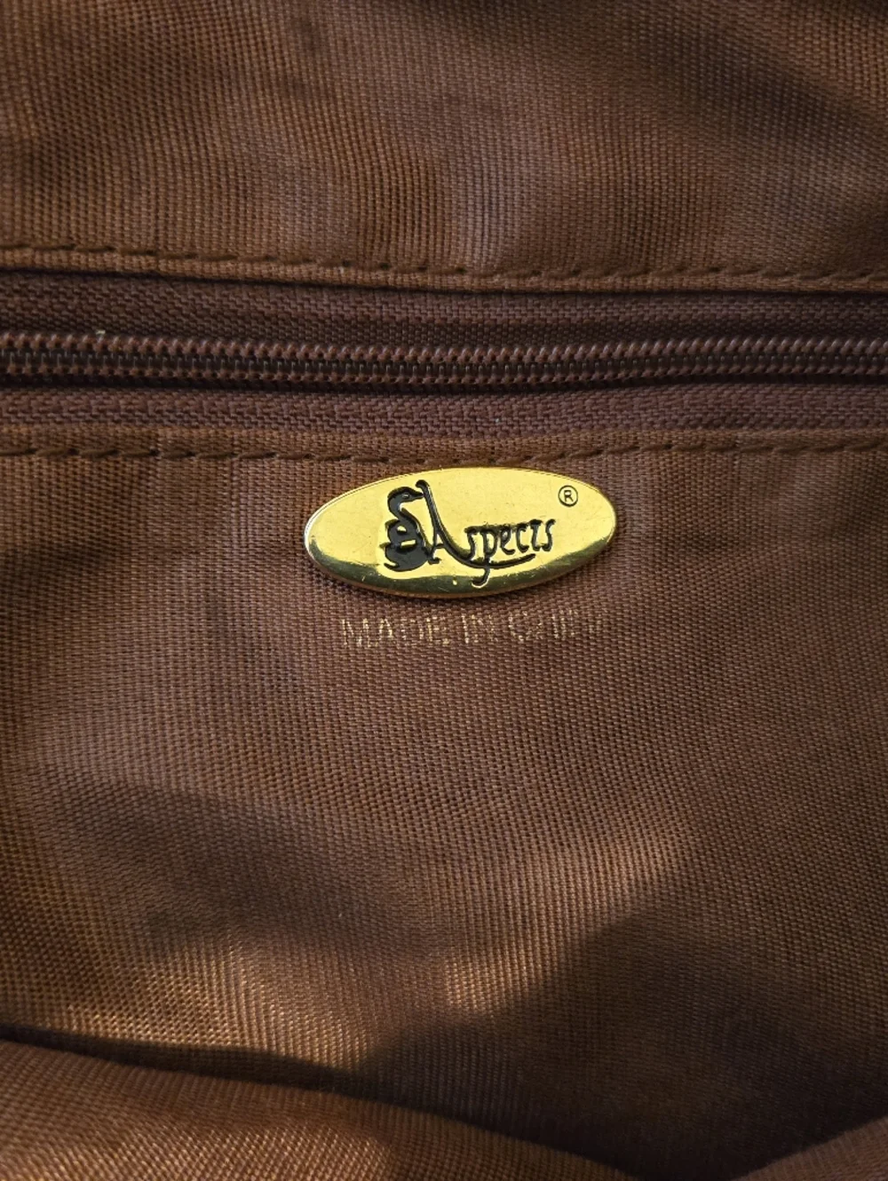 Aspects Woven Net Leather Tote Bag in Brown - Picture 7 of 10